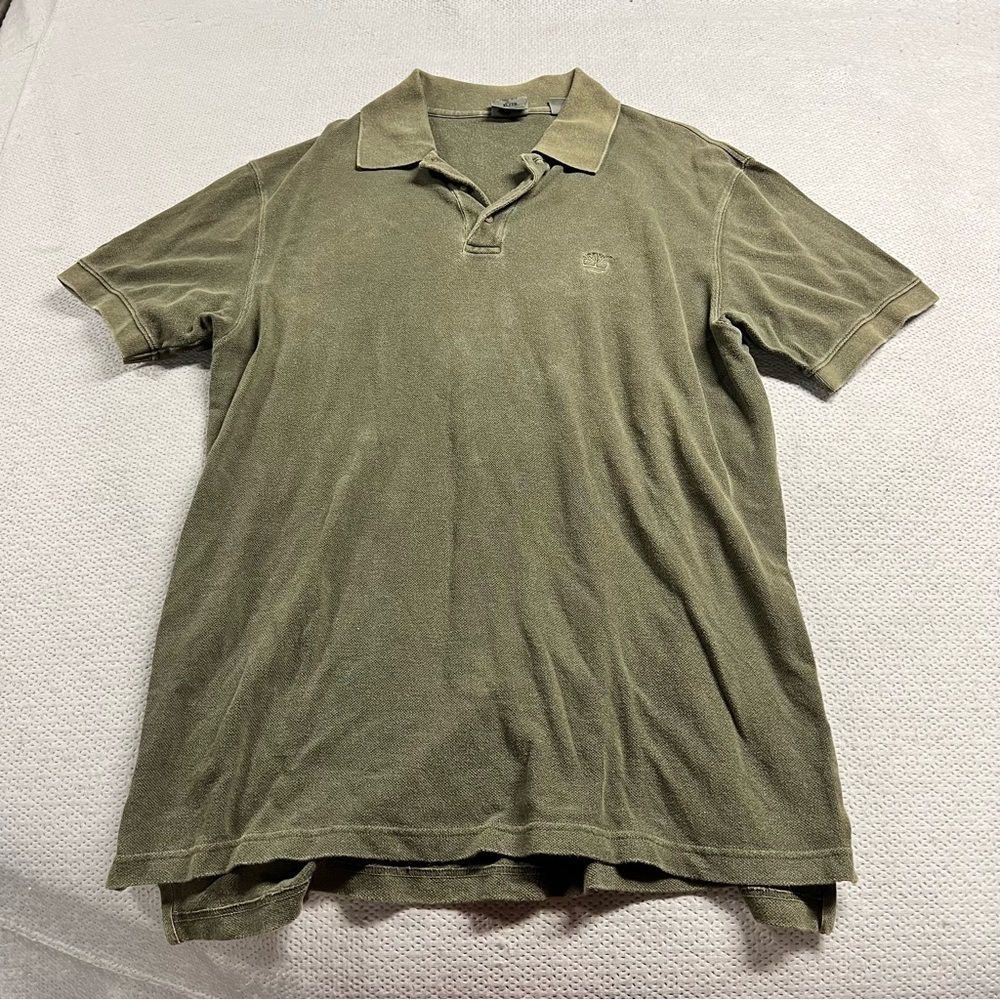 ⭐️ Timberland Stratham Issue Khaki Olive Green Short Sleeve Polo Size XLarge